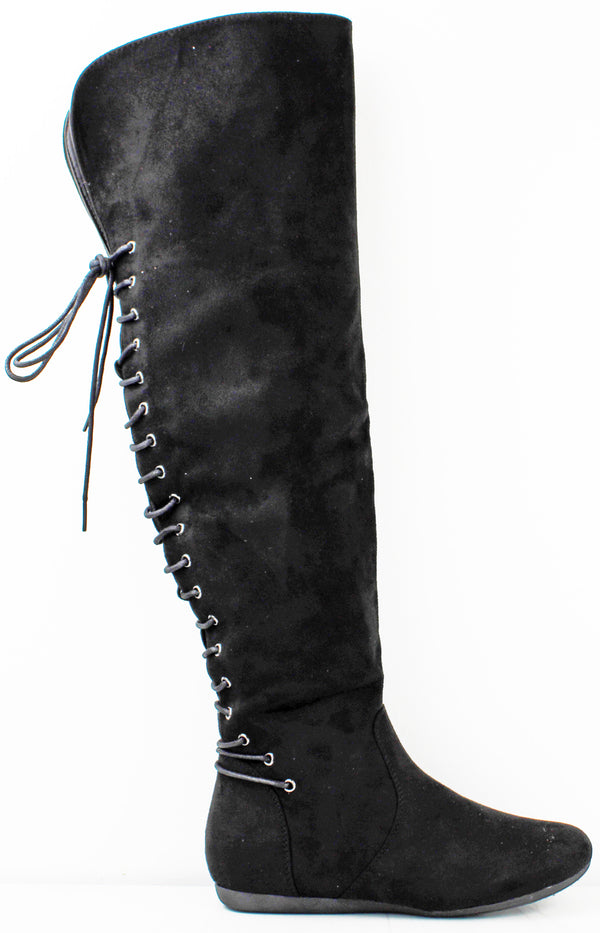 Lacey lace back flat otk cheap boot