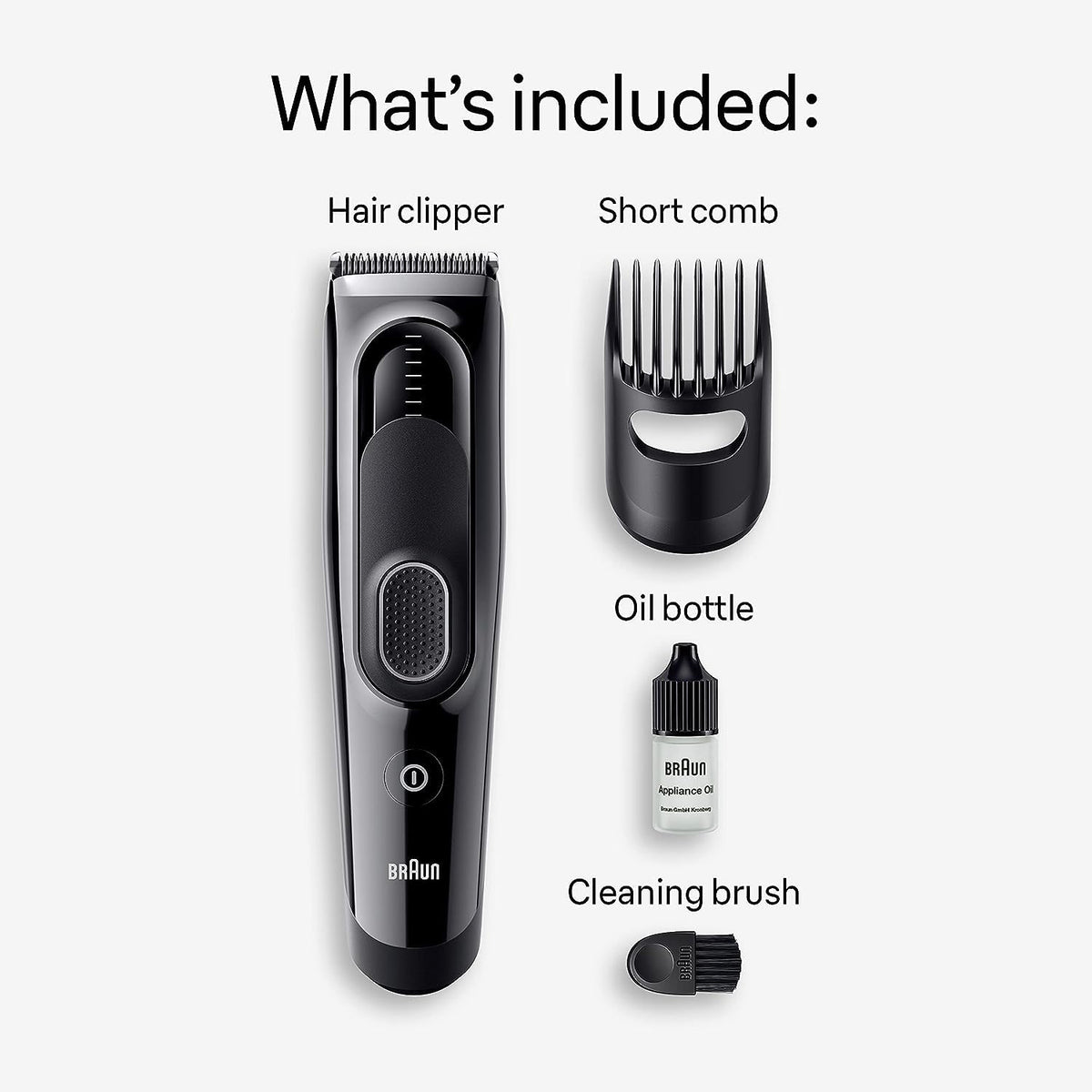 Braun Hair Clipper Series 5 Rechargeable 9 Length Settings + 1 Styling Tool