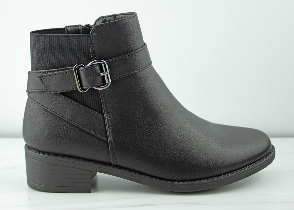 Alana 1 Womens Side Buckle Ankle Booties