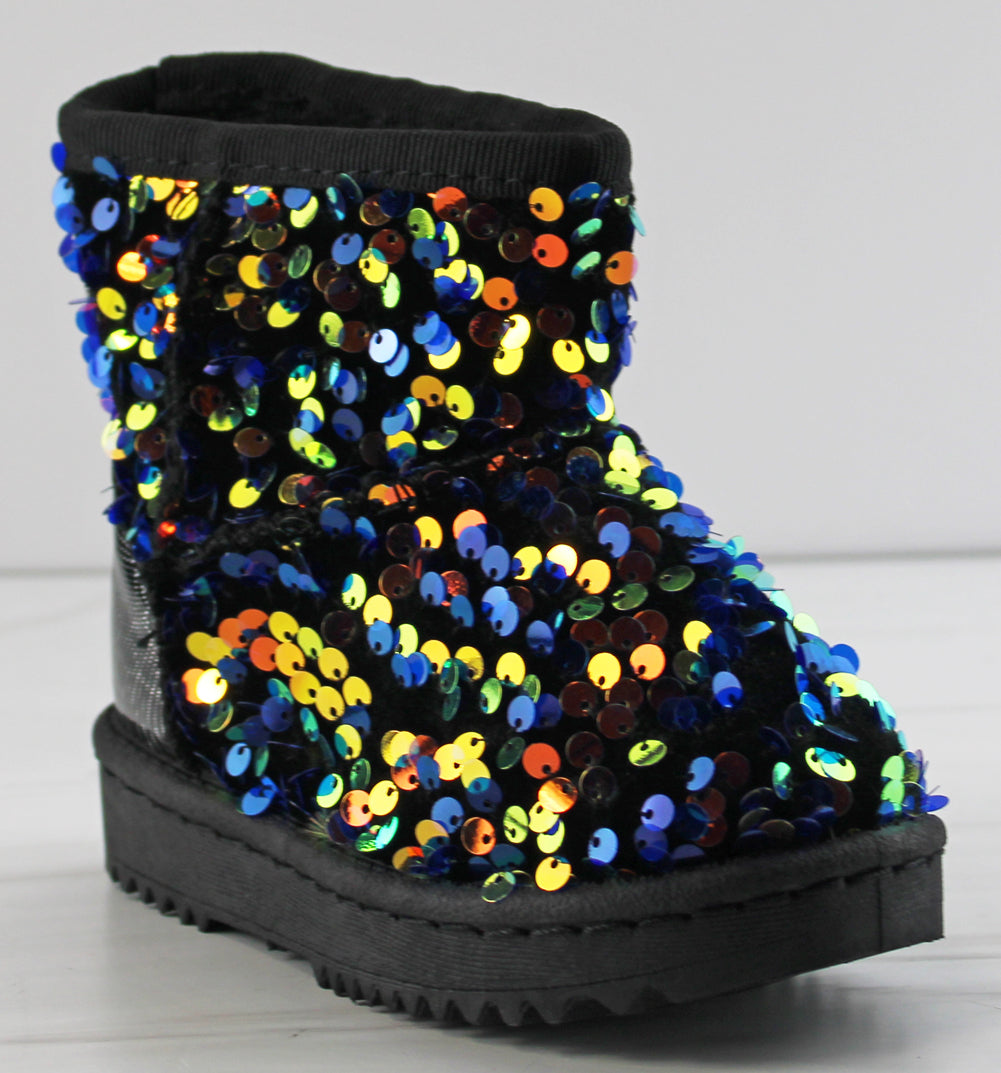 Annie 42KA Little Girls Toddlers Sequin Shearling Boots