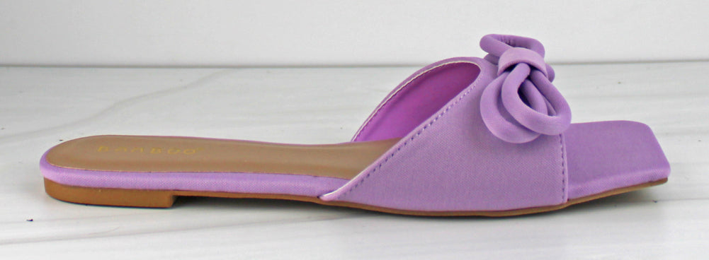 NEW Manolo Blahnik Camellia Flower Pink LILAC Sandals Suede Slide Flats  Shoes 37 | eBay