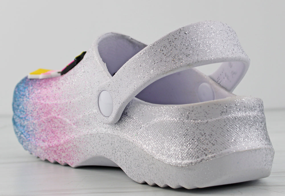 Celica 16Y Little Girls Glitter Sling Back Clogs