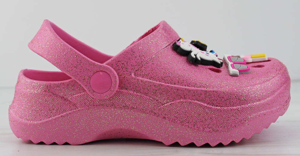 Celica 16Y Little Girls Glitter Sling Back Clogs