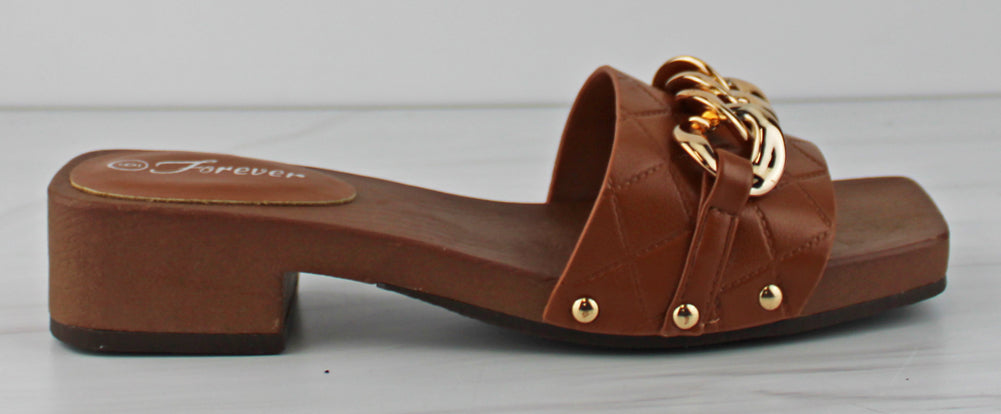 Clog 04 Women&#39;s Low Heel Wooden Sandals