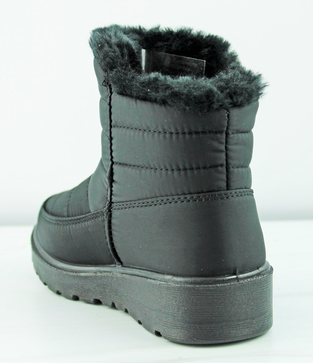 Coleen 99a Baby Girl&#39;s Insulated Fur Lined Zip Up Rain/Snow Boots