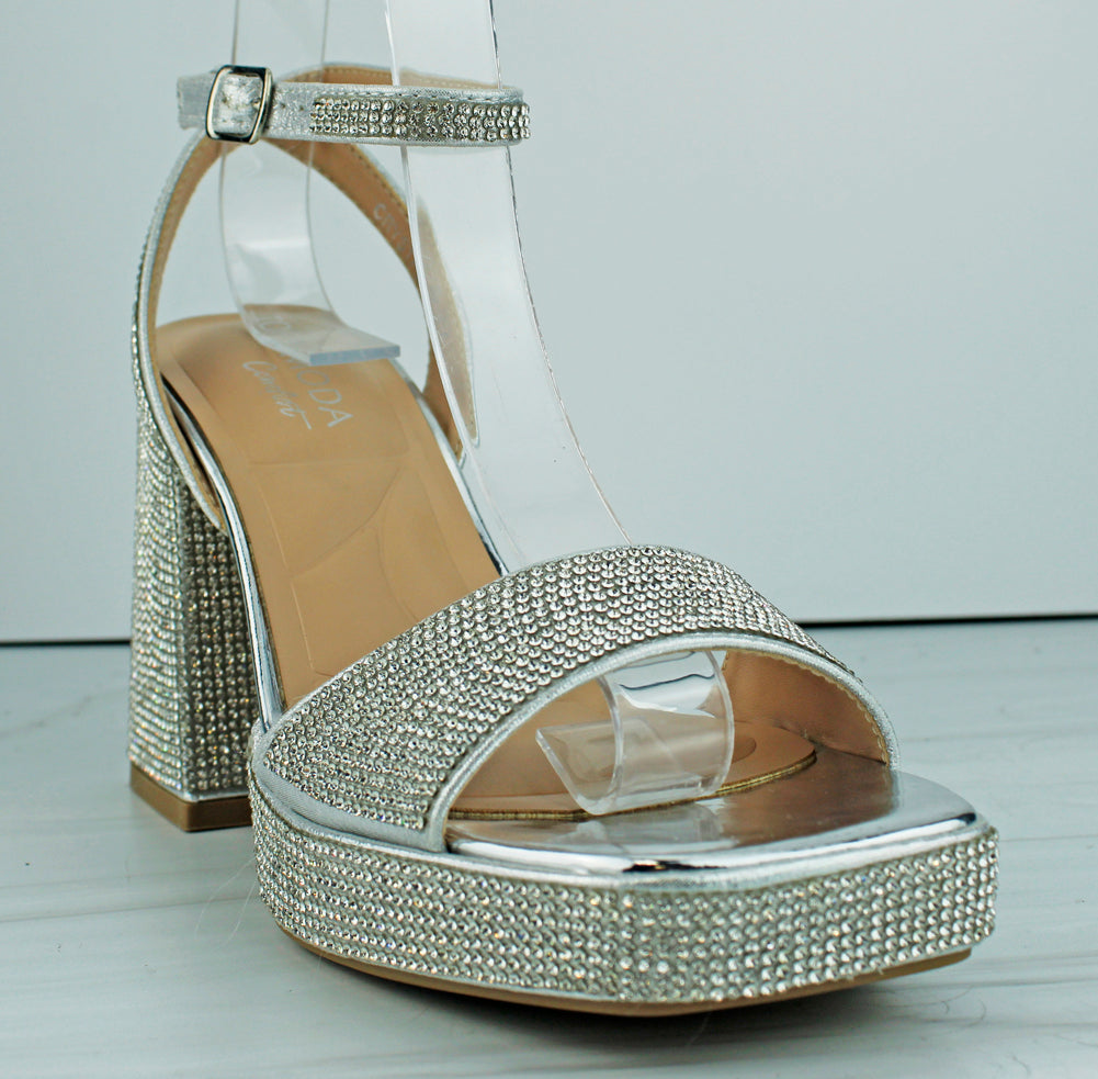 Amazon.com | Platform Heeled Sandals for Woman Classic Peep Toe Chunk High  Block Heels Slingback Buckle Ankle Strap Pumps Dress Shoe Prom | Heeled  Sandals