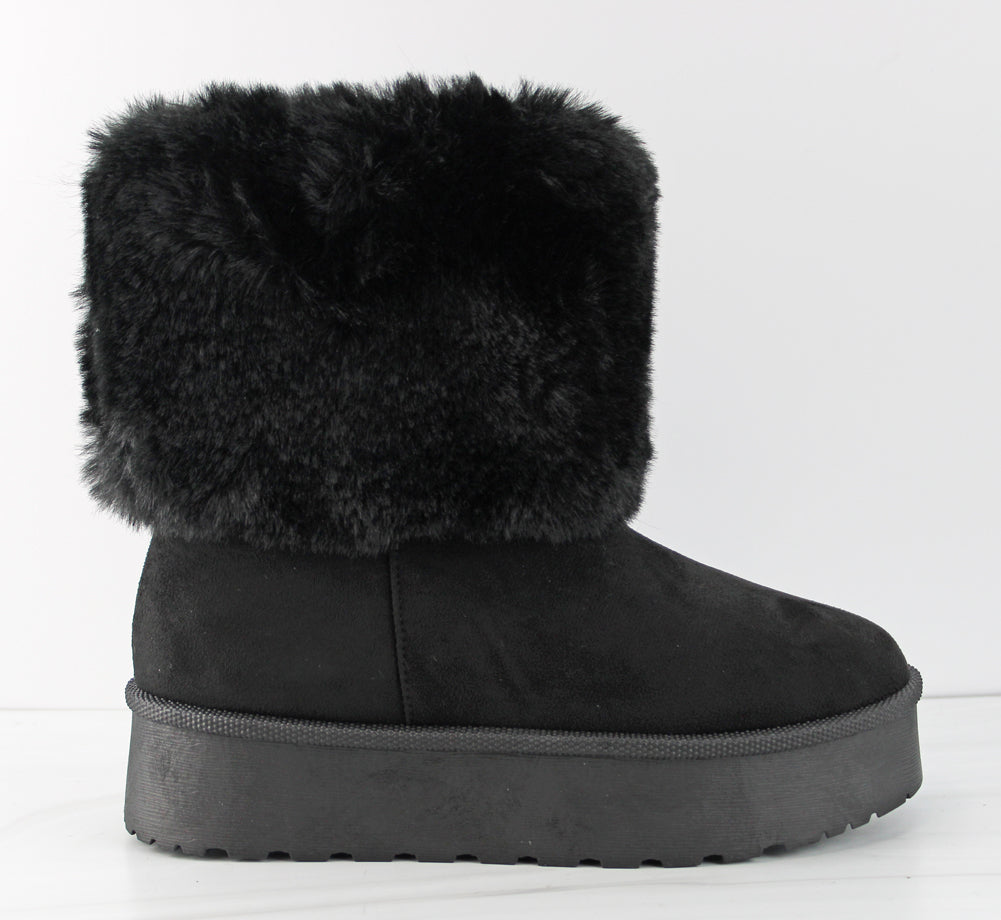 Denmark 35 Women&#39;s Faux Fur Platform Ankle Boots