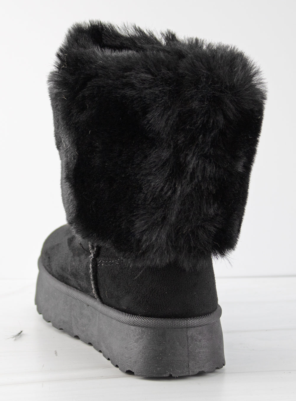 Denmark 35k Little Girls Faux Fur Platform Ankle Boots