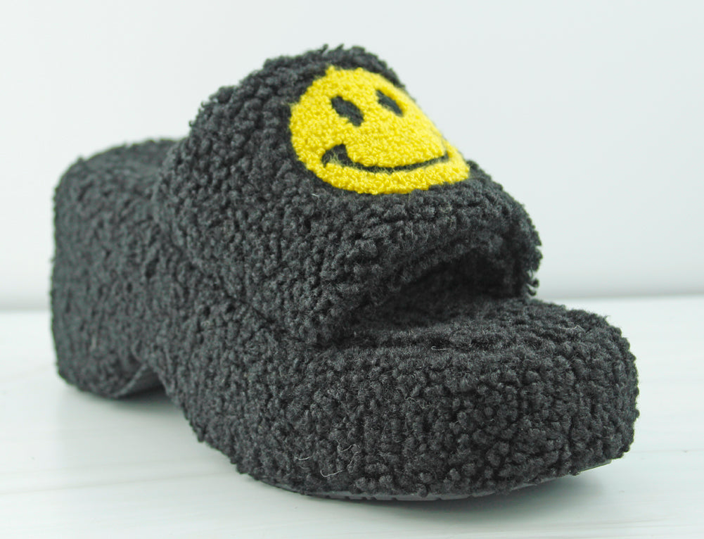 Envy 8 Women&#39;s Smiley Face Sherpa Platform Comfort Slippers