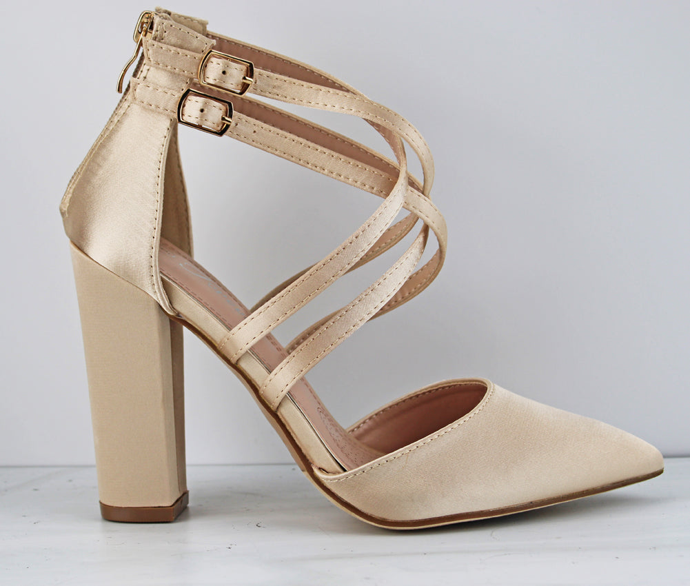 Nude closed toe heels online