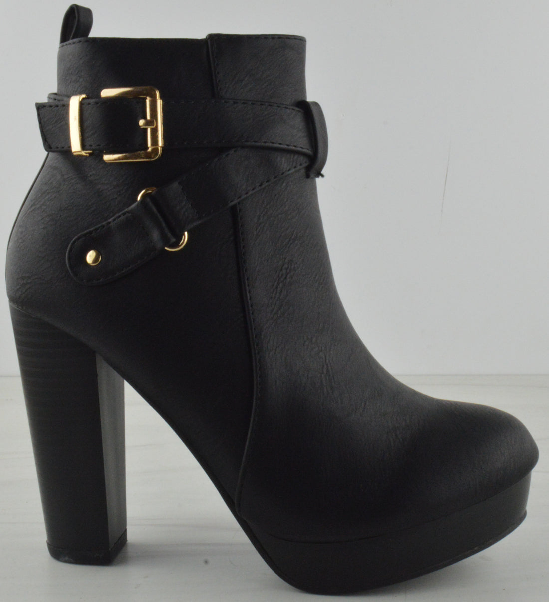 Valencia 1 Womens Buckle Embellished Heeled Ankle Boots