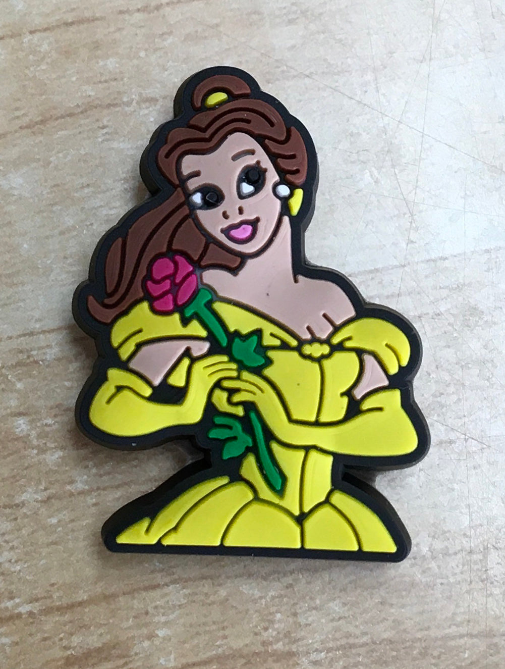 Princess Belle Rubber Shoe Charms