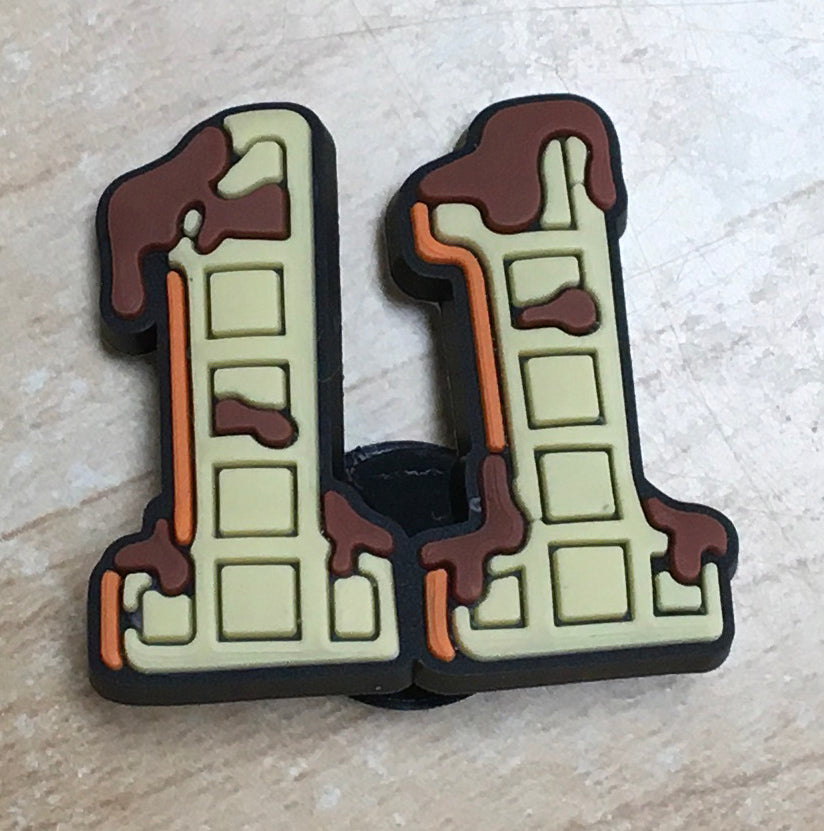 Stranger Things Waffle 11 Rubber Shoe Charms