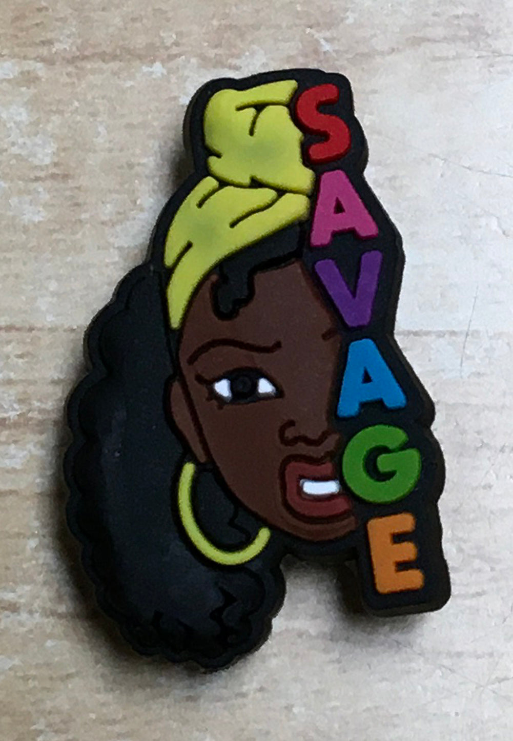 Savage Woman Rubber Shoe Charms