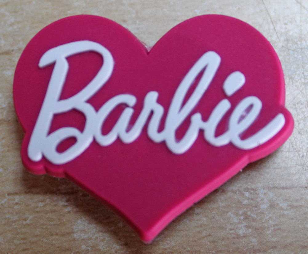 Barbie Heart Rubber Shoe Charms