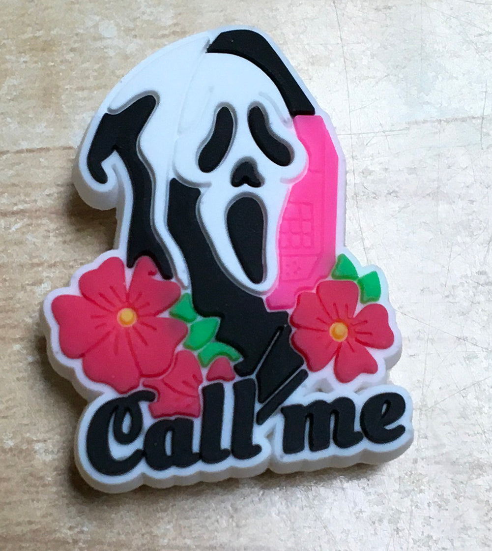 Call Me Scream Rubber Shoe Charms