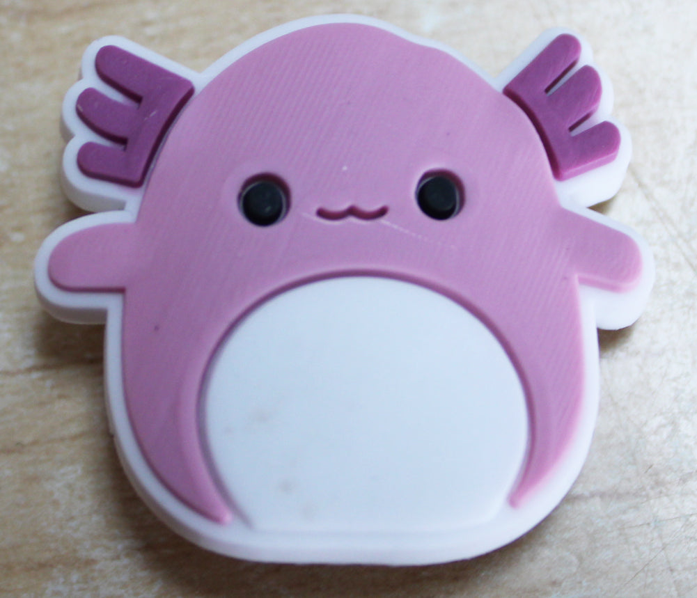 Axolotl Squishmallow Rubber Shoe Charm