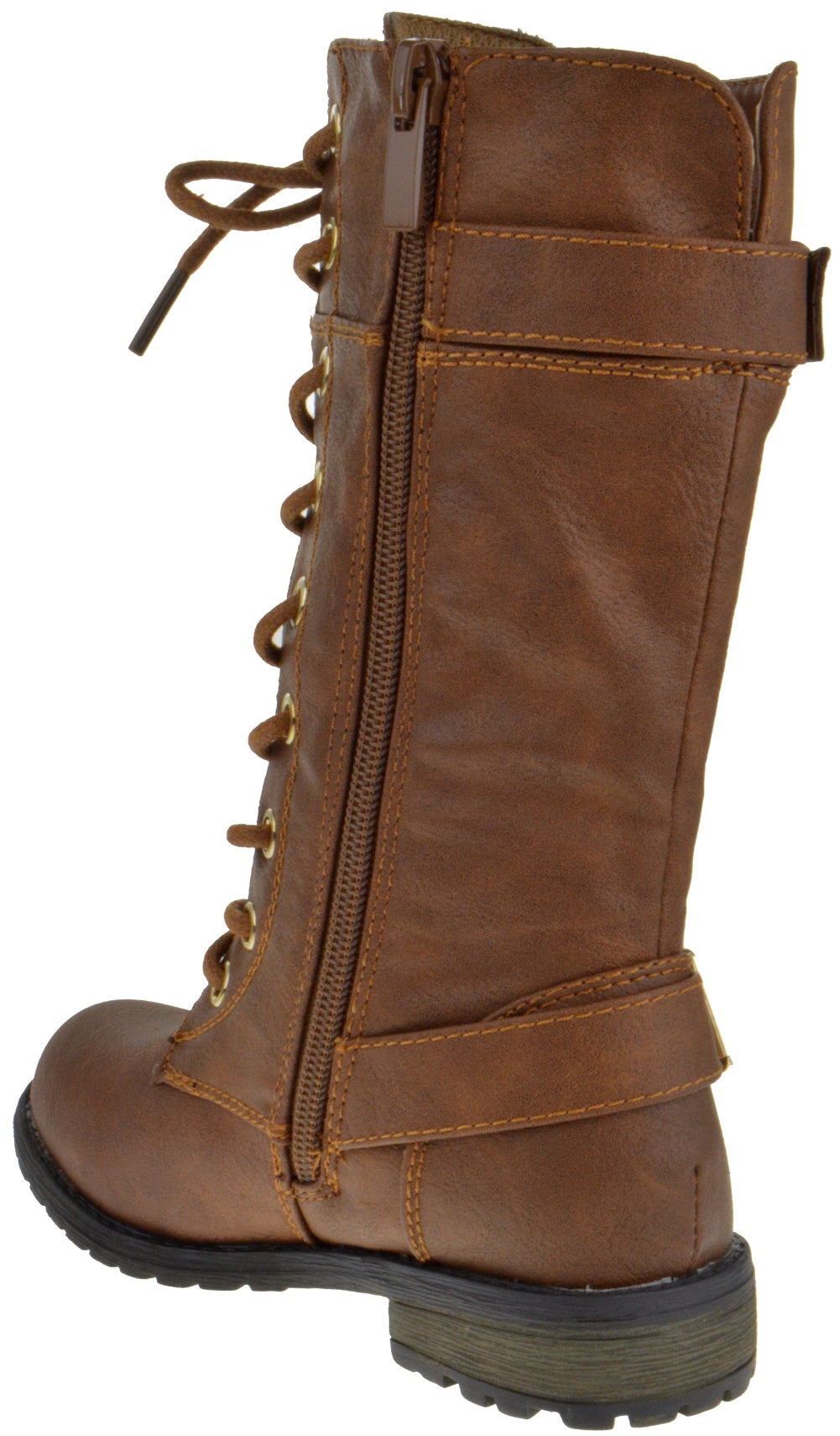 Mango 27k Girls Knee High Lace Up Combat Boot