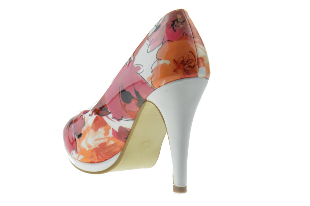 APPLE 22 Womens High Heel Floral Patent Pumps