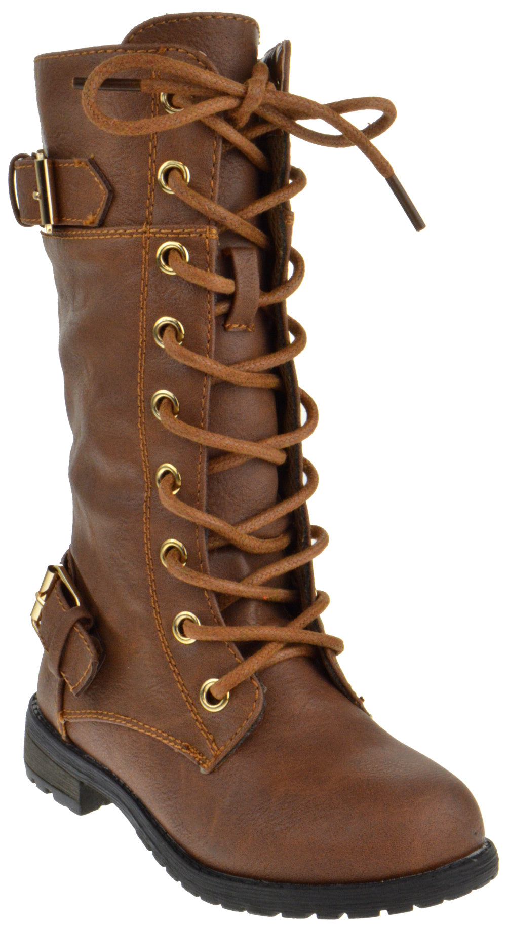 Mango 27k Girls Knee High Lace Up Combat Boot