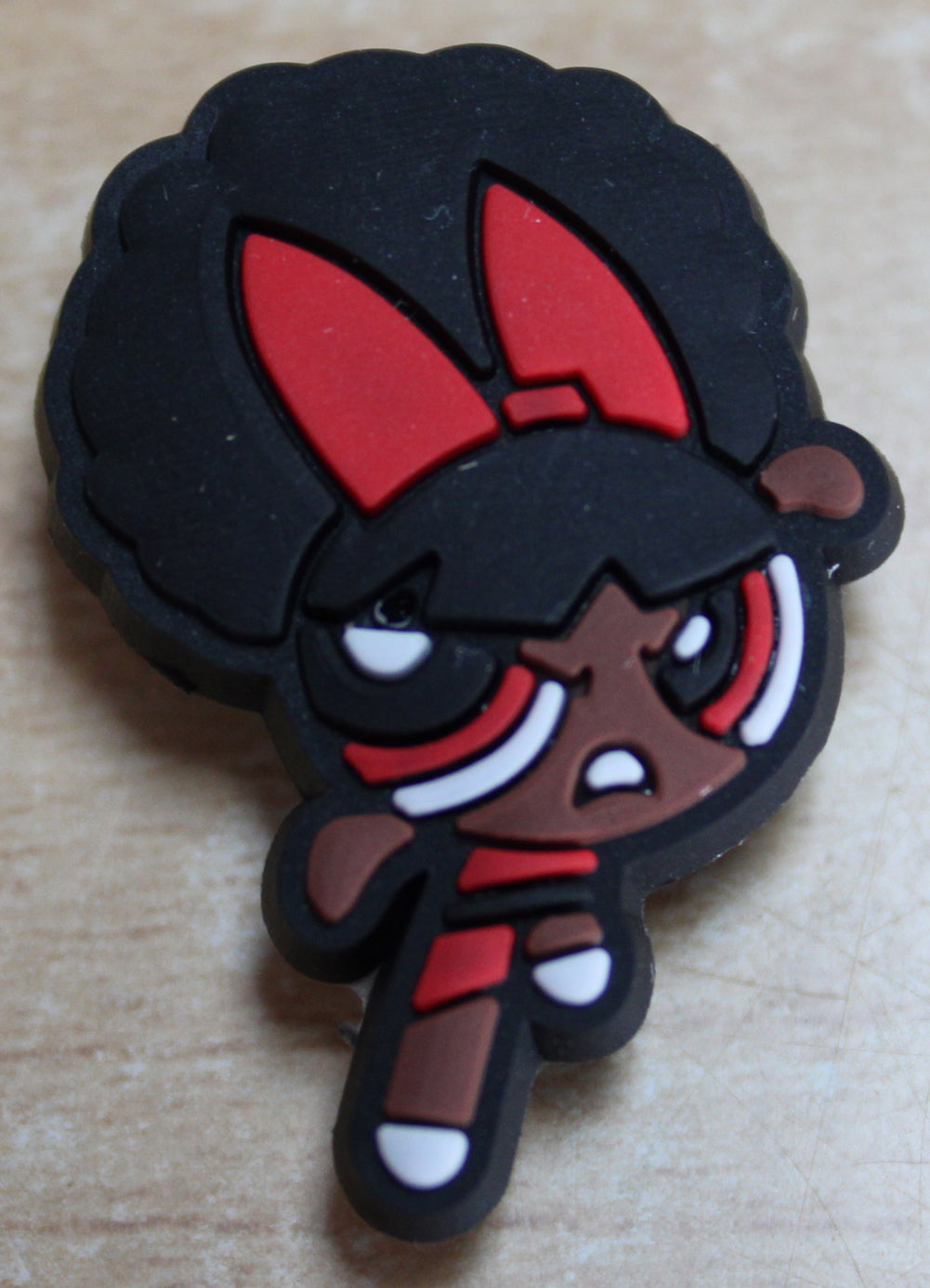 Black Powerpuff Girl Rubber Shoe Charms