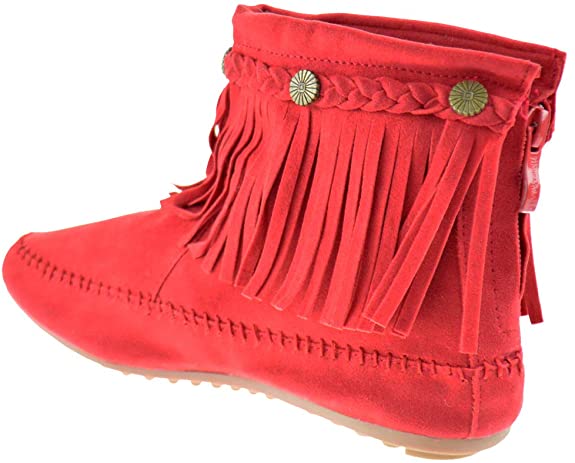 Cherokee 01 Womens Ankle Fringe Boots