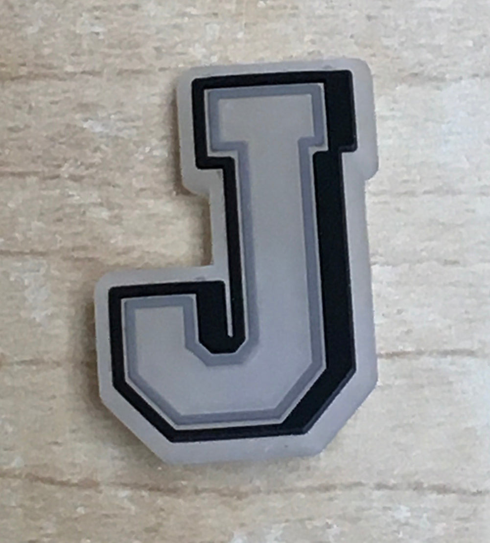 &quot;J&quot; Rubber Shoe Charms