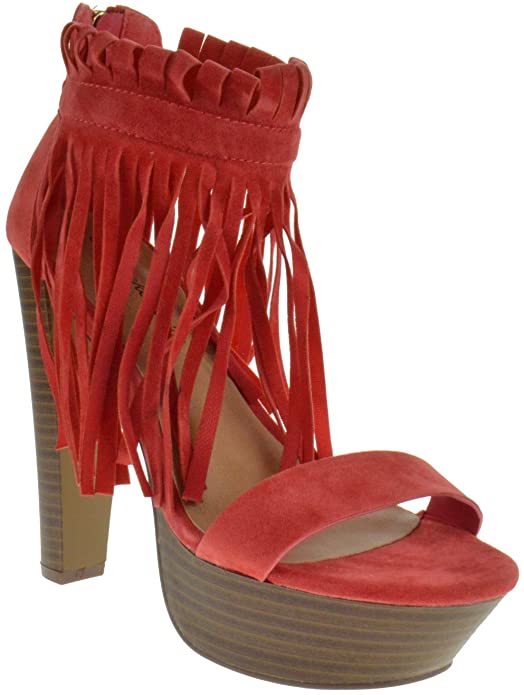 Bernice 03 Women&#39;s Platform Fringe High Heel