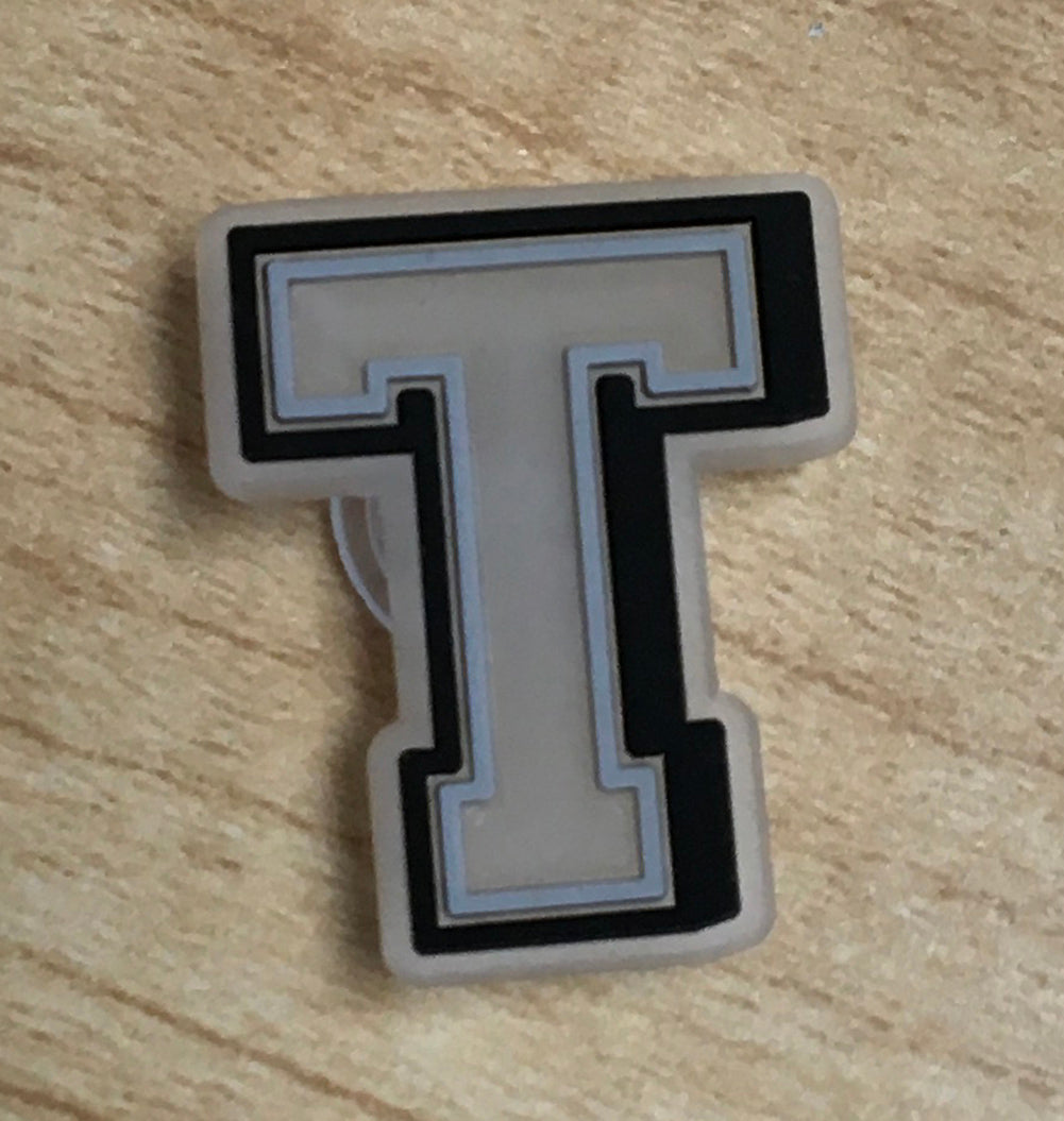 &quot;T&quot; Rubber Shoe Charms