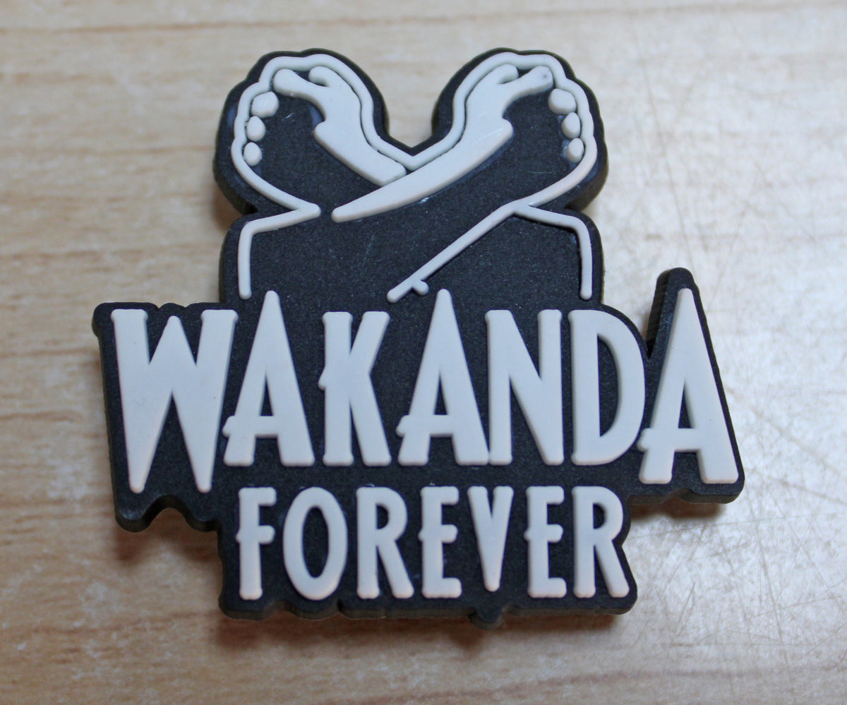 Wakanda Forever Rubber Shoe Charms
