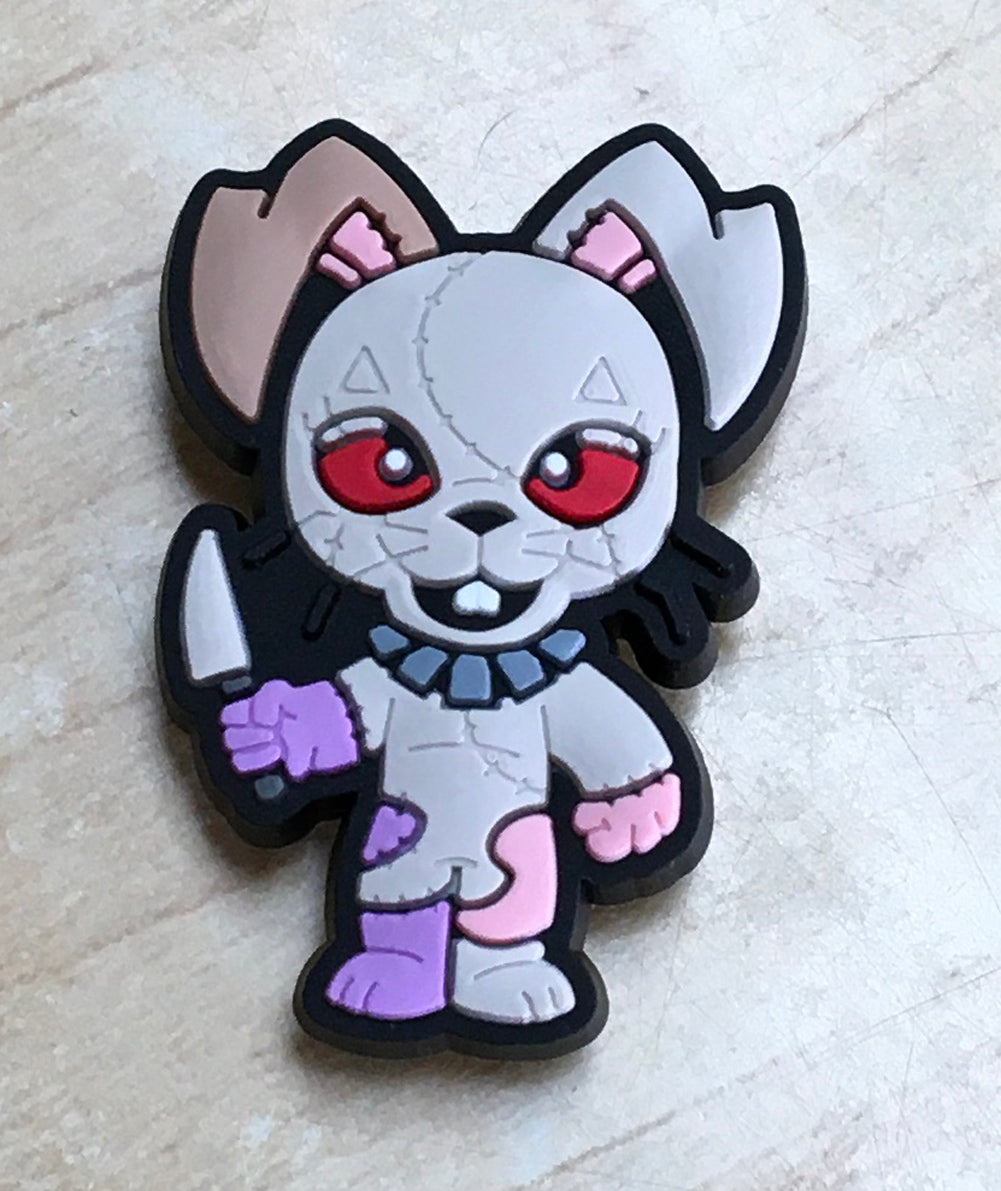 Bunny W/ Knife Rubber Shoe Charms