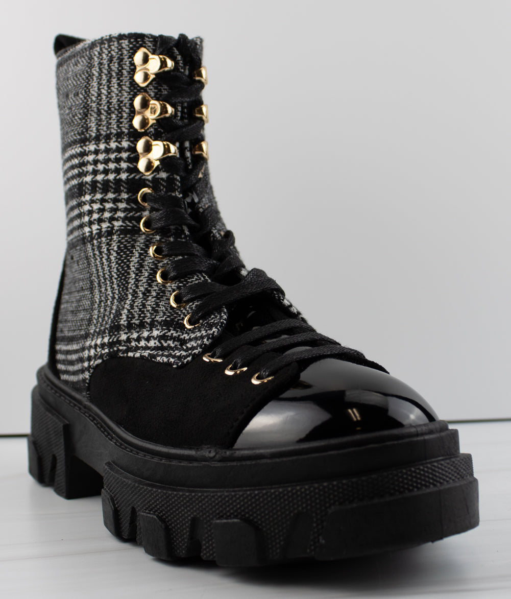 Zip up outlet combat boots