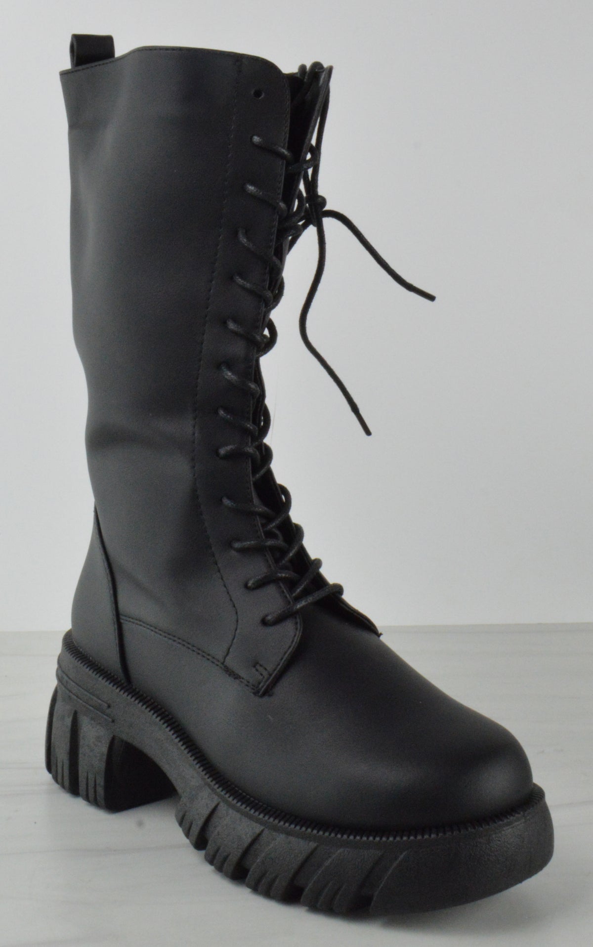 Azusa 12 Women&#39;s Mid Calf Lace Up Platform Combat Boots