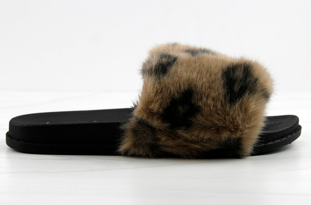 Designer discount fur slides