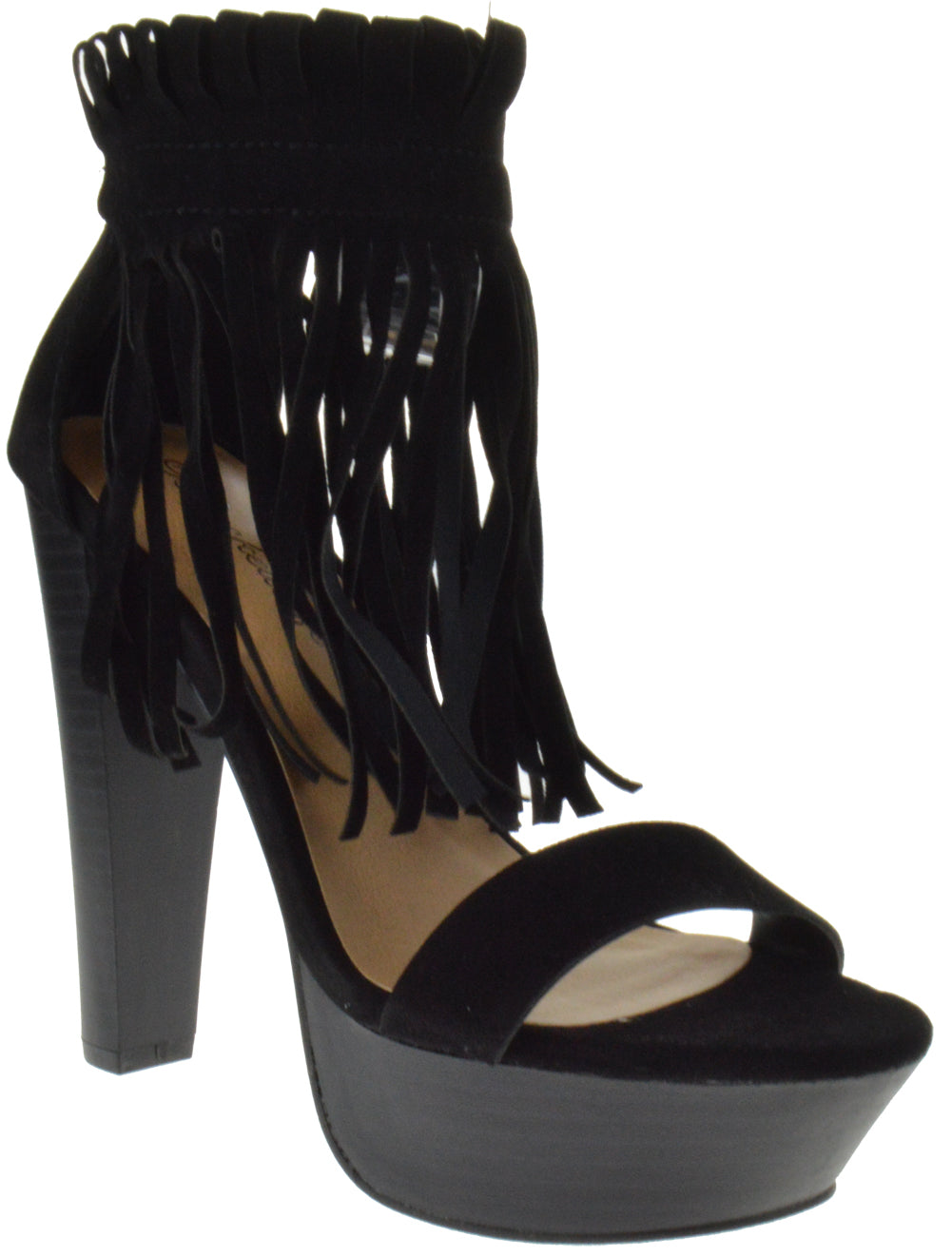 Bernice 03 Women&#39;s Platform Fringe High Heel