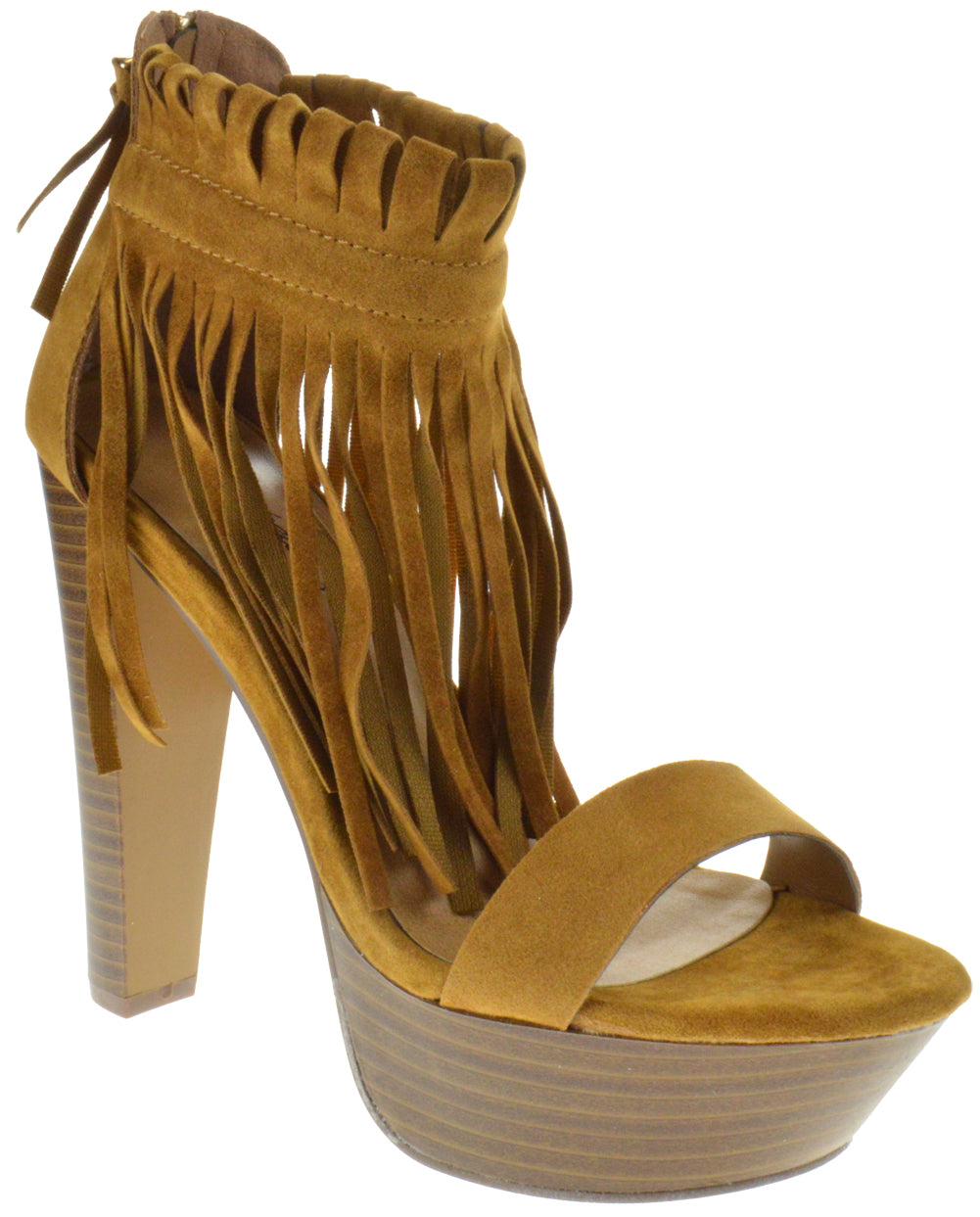 Bernice 03 Women&#39;s Platform Fringe High Heel