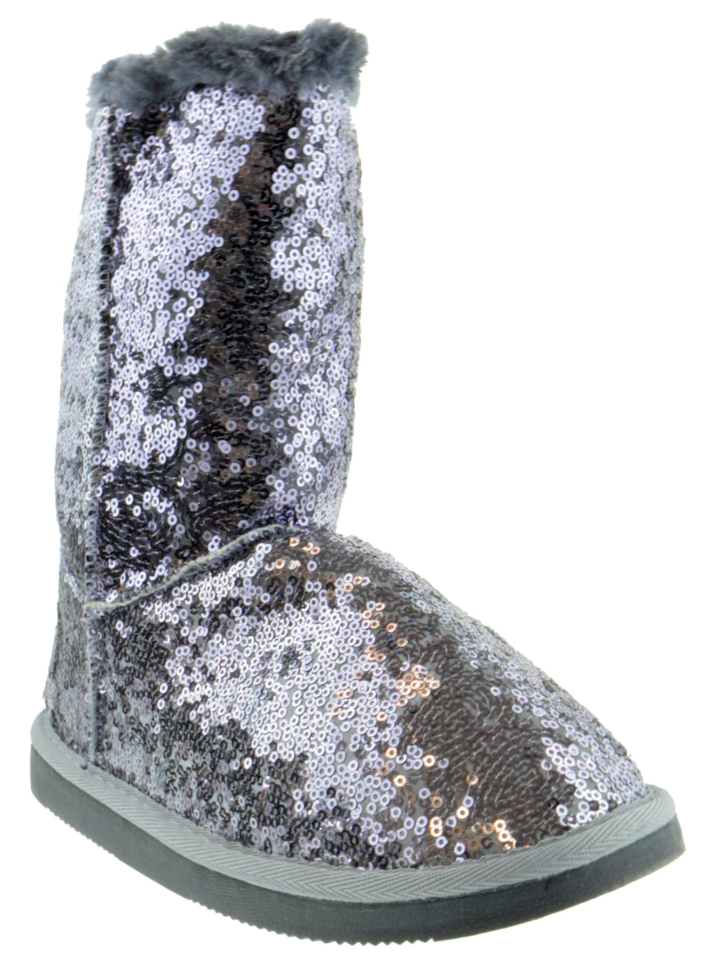 Bling K Little Girls Sequin Slip On Boots