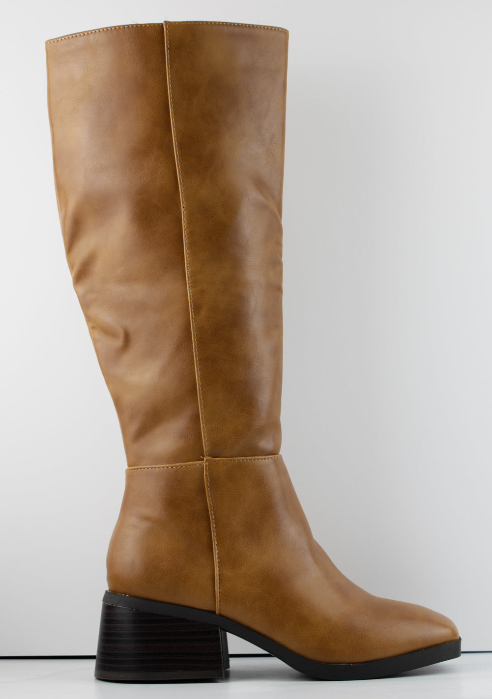 Boom 02 Women&#39;s Knee High Low Heeled Riding Boots