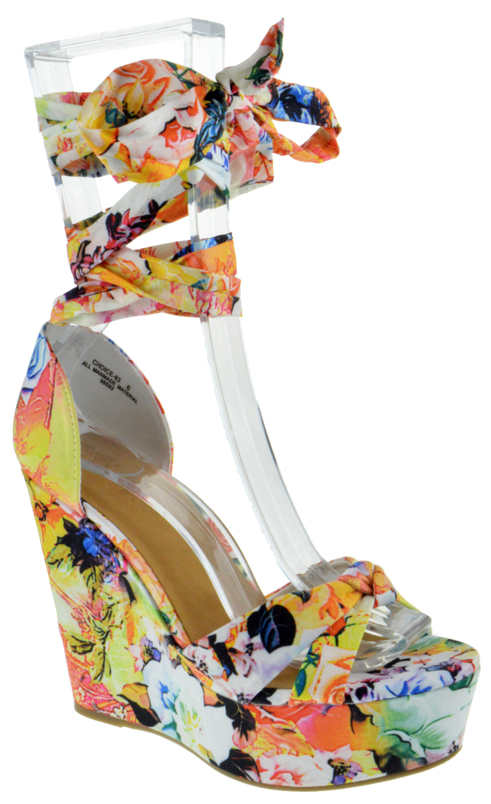 choice 63 womens floral wedge sandals