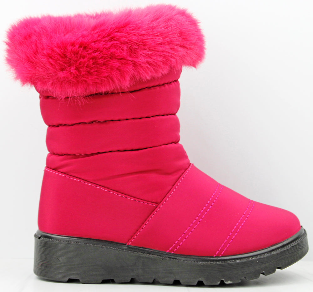 Chris 34K Little Girl&#39;s Fur Lined Weather Proof Padded Booties