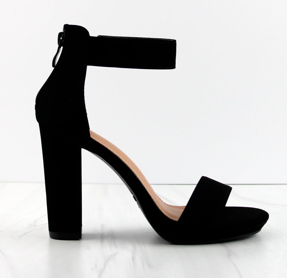 Buy Shoetopia Women Black Solid Block Heels Online
