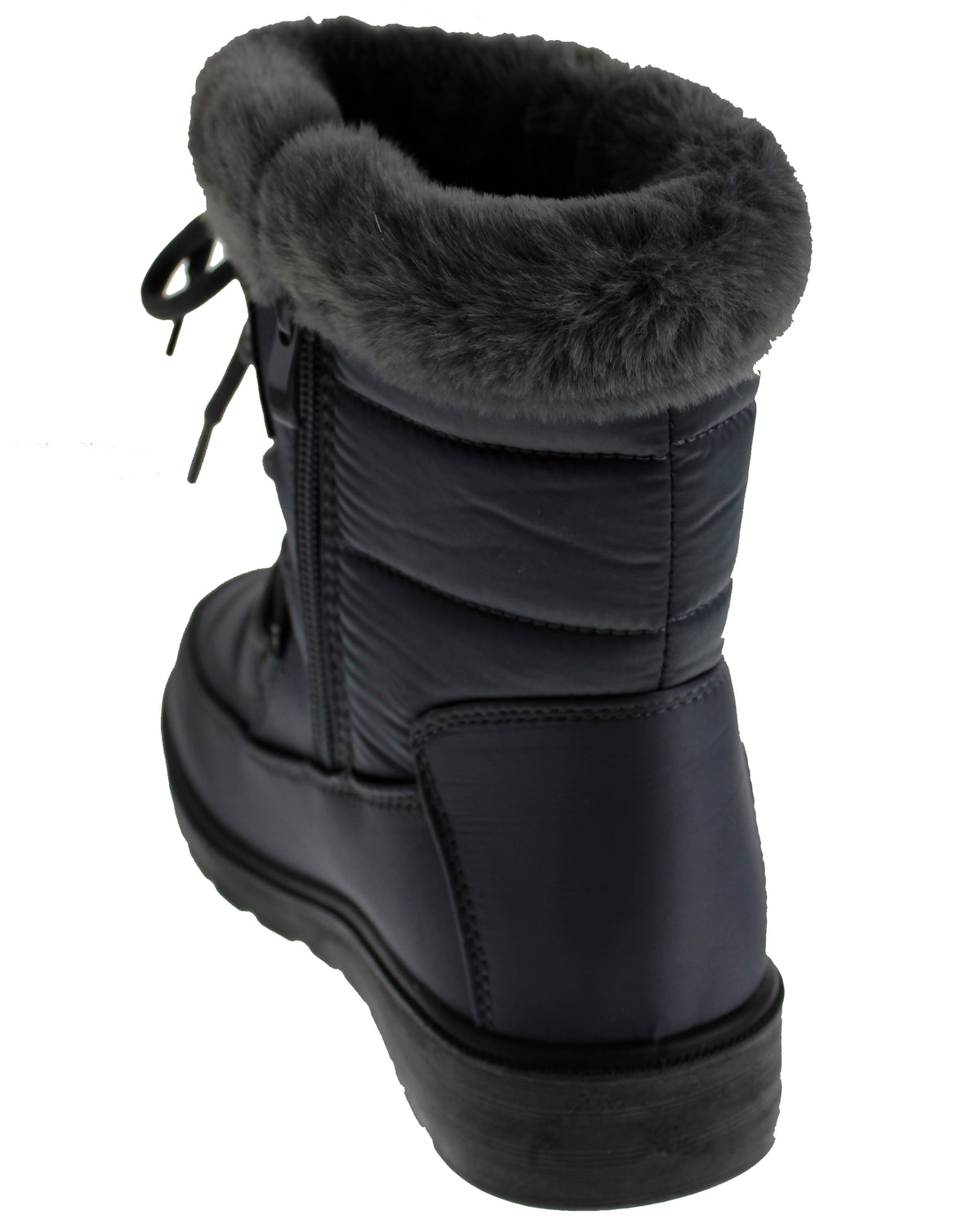 Coleen 8 Womens Insulated Fur Lined Lace Up Rain/Snow Boots