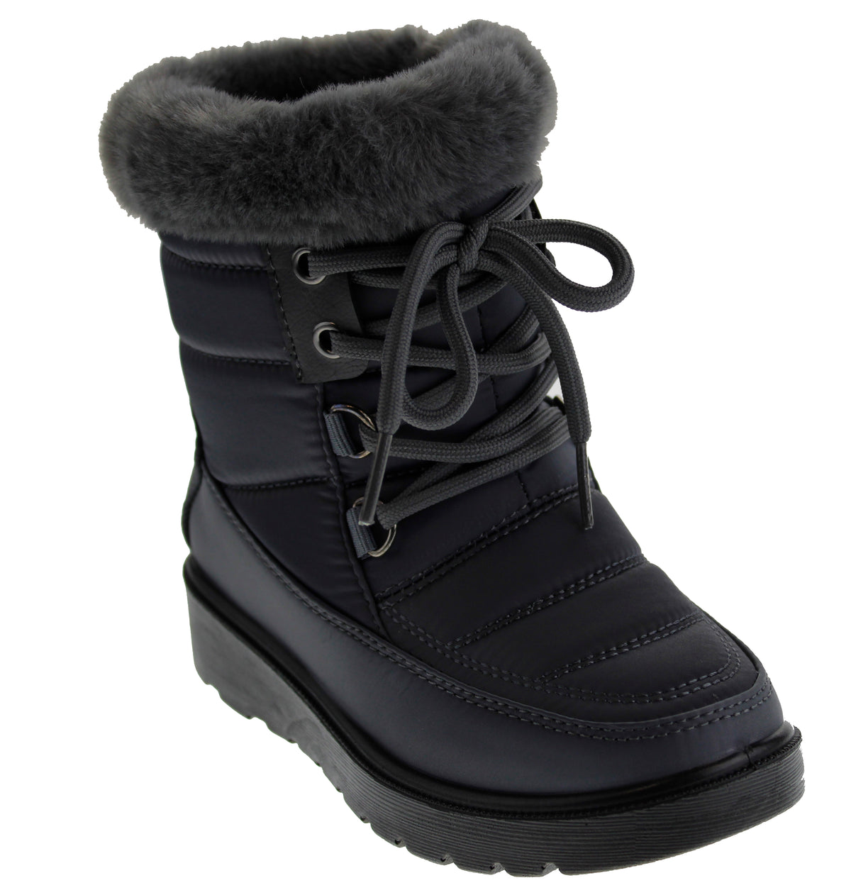 Coleen 8K Girls Insulated Fur Lined Lace Up Rain/Snow Boot