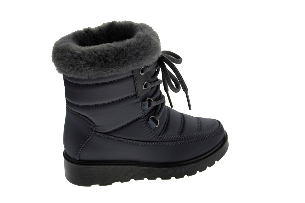 Coleen 8K Girls Insulated Fur Lined Lace Up Rain/Snow Boot