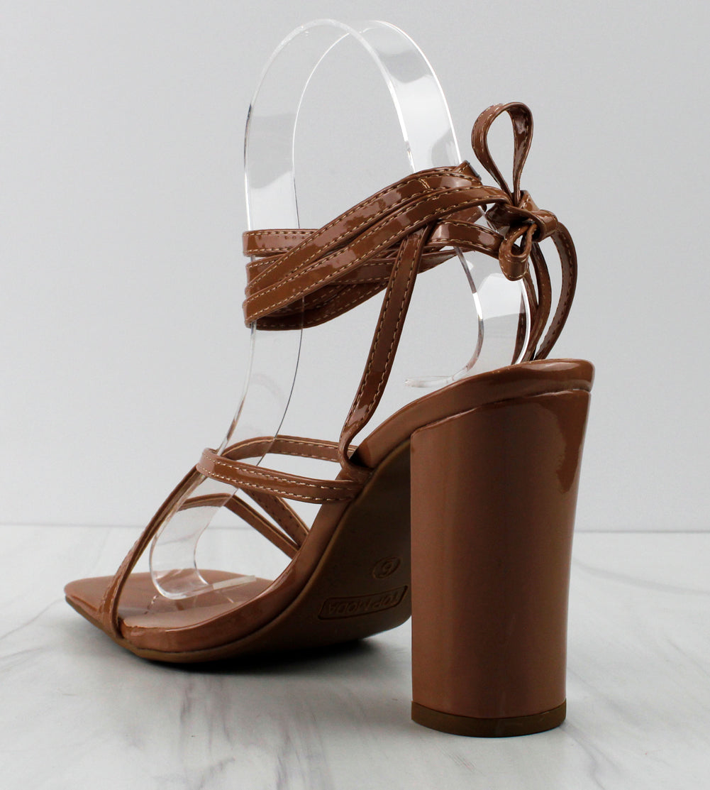 DAKOTA-99 Womens Strappy Wrapped Heeled Sandals