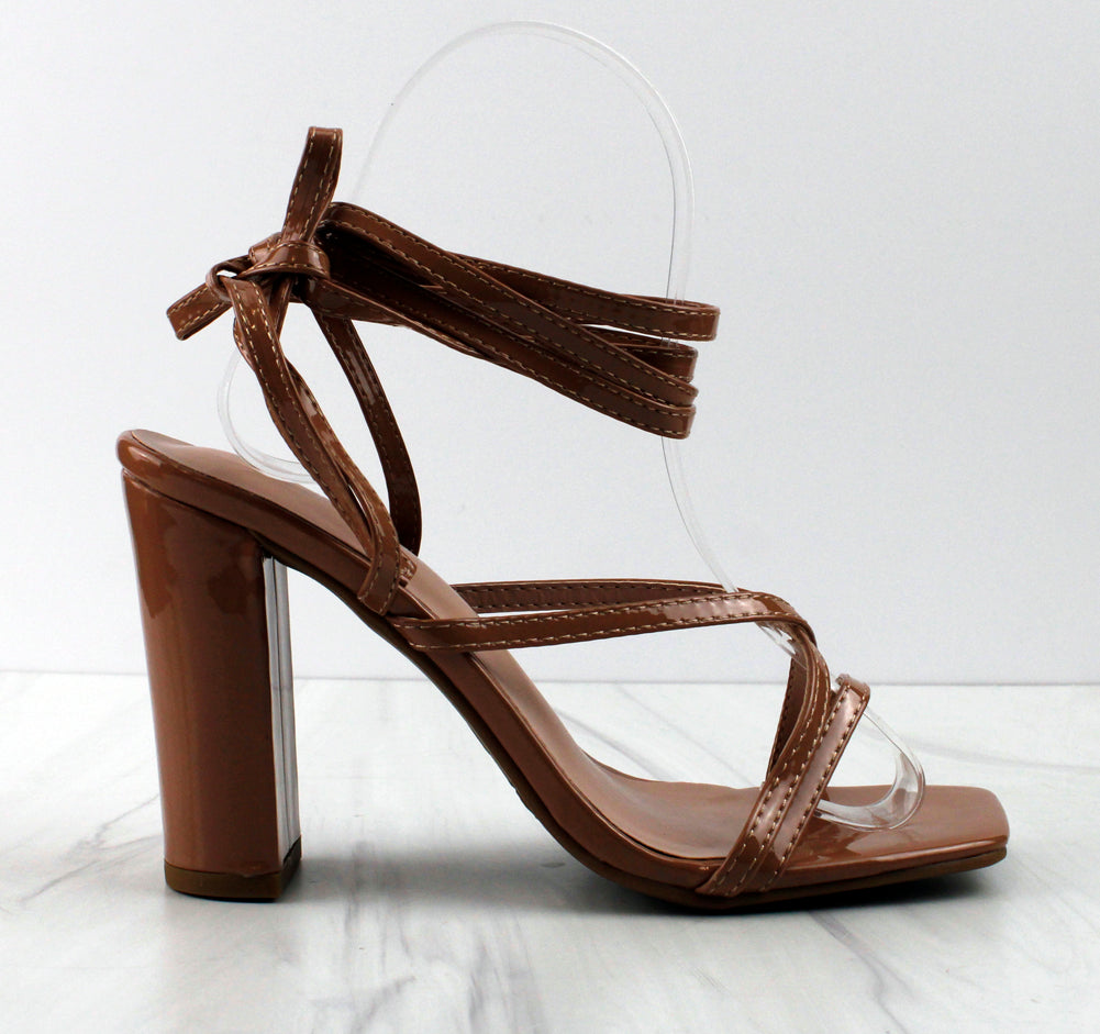 DAKOTA-99 Womens Strappy Wrapped Heeled Sandals