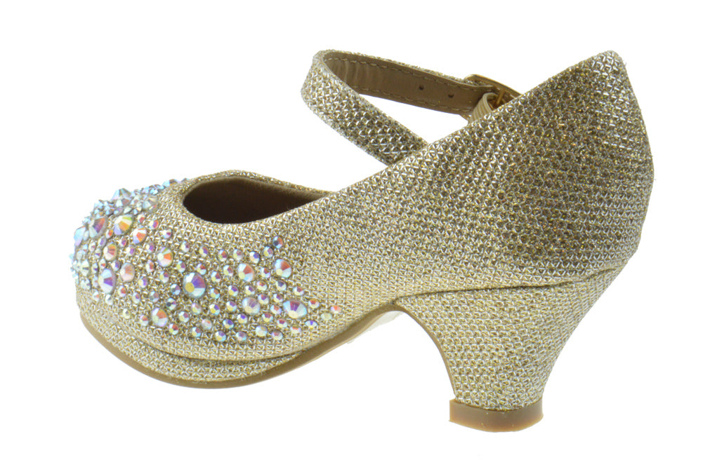 Dana 58K Girl&#39;s Rhinestone Mary Jane Dress Pumps