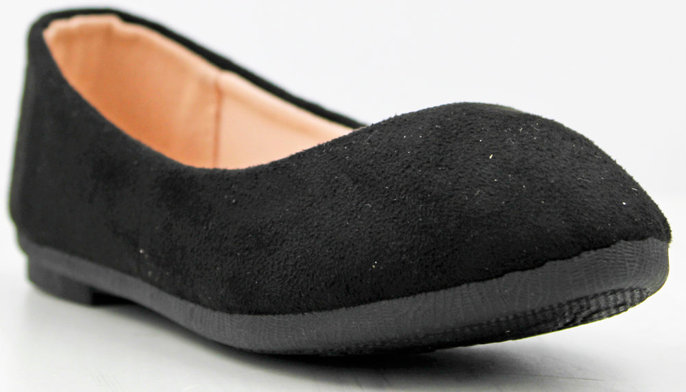 Flexible 23K Little Girl&#39;s Suede Ballet Comfort Flats