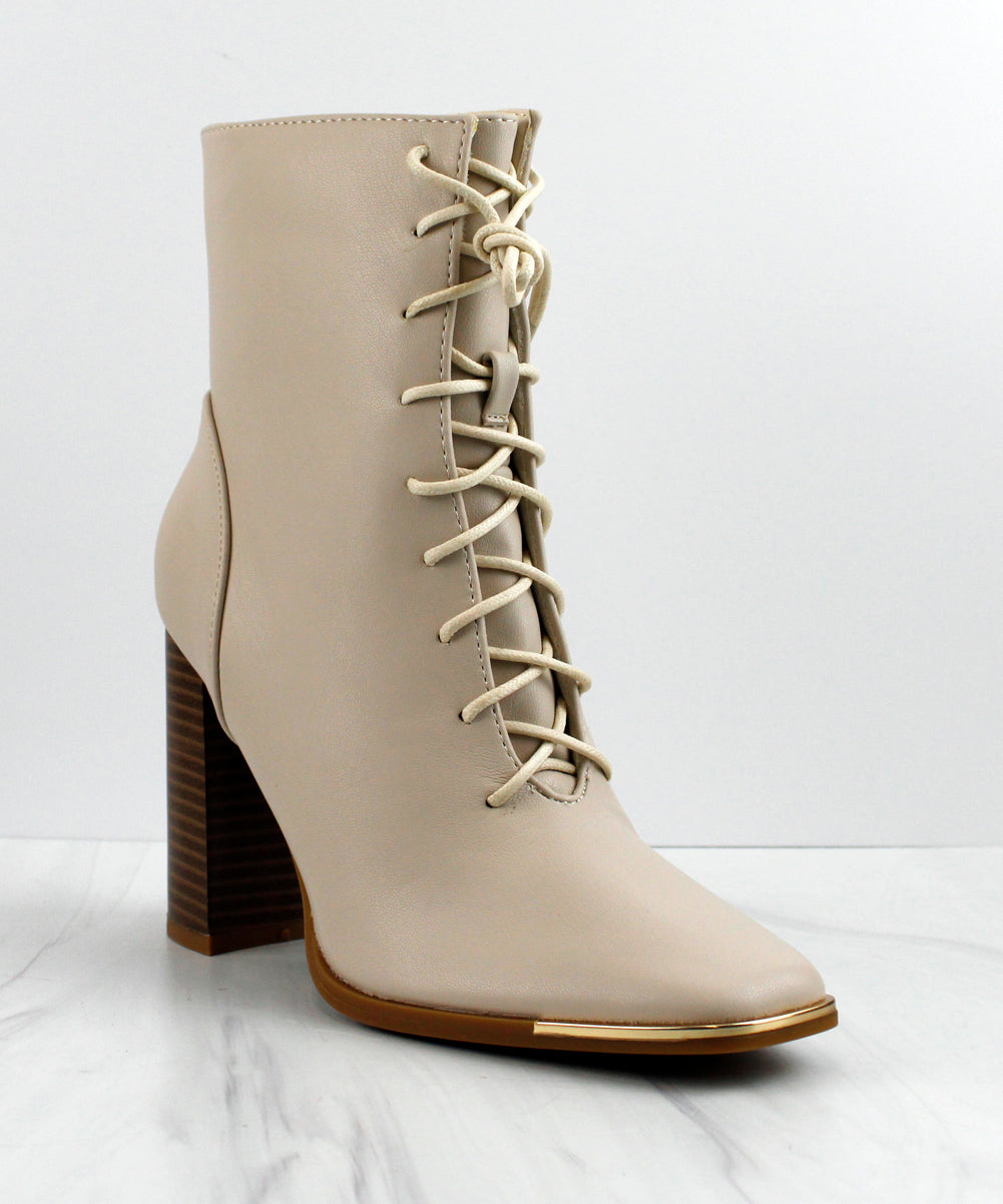 Flynn-1 Womens Lace up Block High Heel Boots