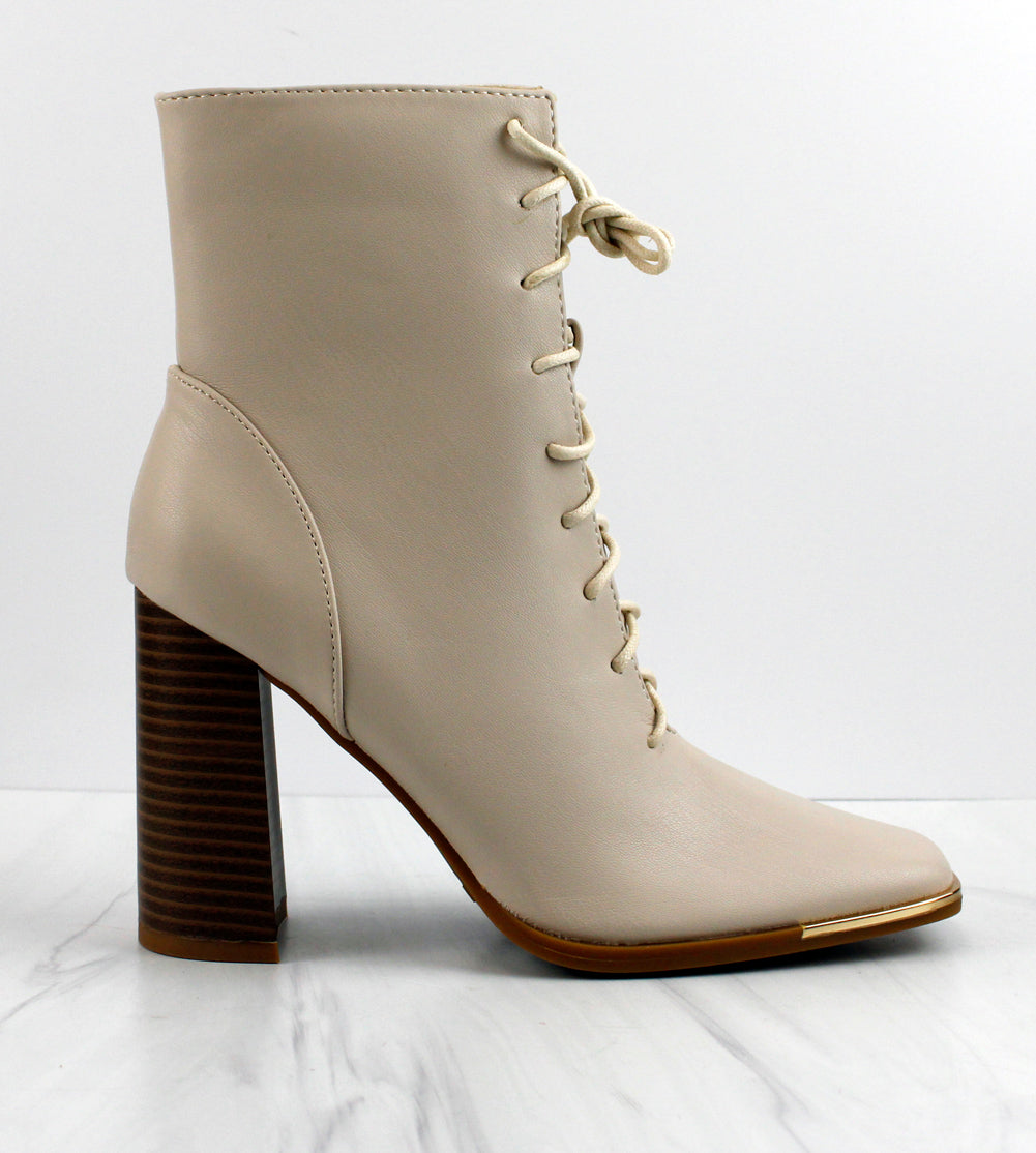 Flynn-1 Womens Lace up Block High Heel Boots